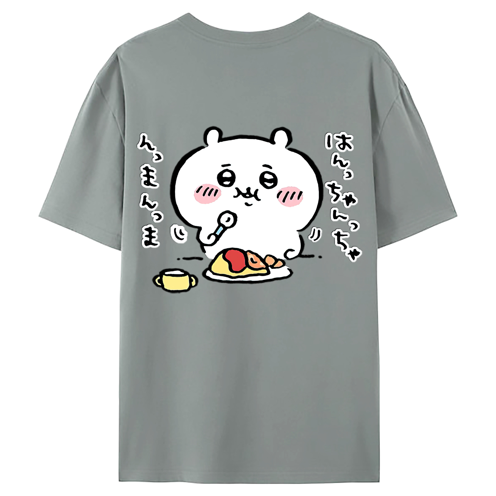 （画像用） ちいかわ ちいかわ Chii-kawa chiikawa 綿100％ メンズ半袖Tシャツ（バックプリント） 通気性